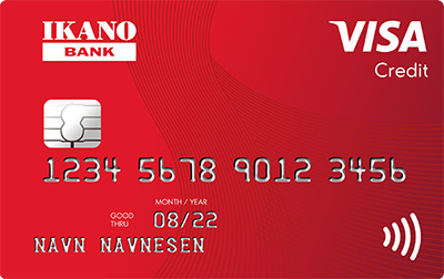 Bilde av kredittkortet til Ikano Visa
